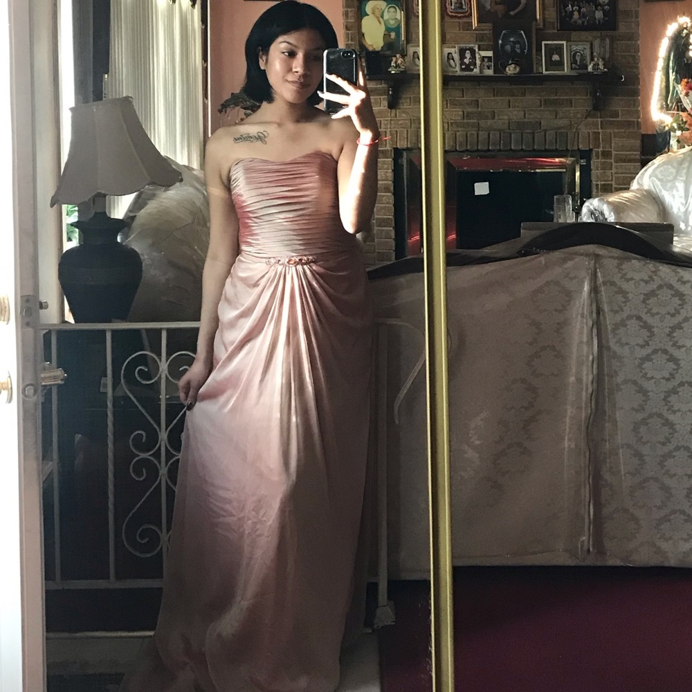 Bari Jay rosie gold long dress